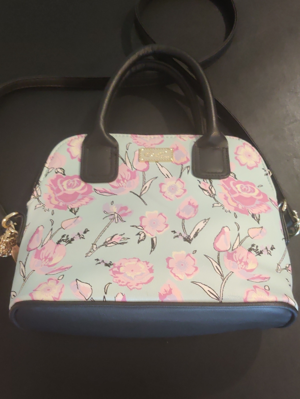 Luv Betsey by Betsey Johnson Floral Print Dome Bag featuring a Mint Base...